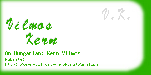 vilmos kern business card